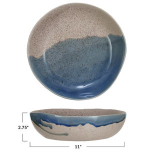 Stoneware Reactive Glaze Serving Bowl