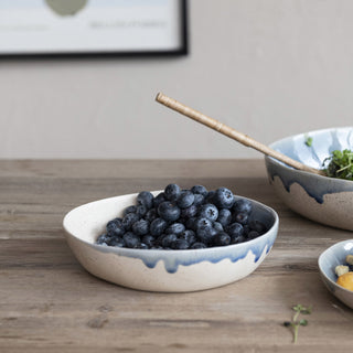 Small Stoneware Reactive Glaze Serving Bowl