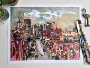 "Ambitious View" Downtown Memphis Print