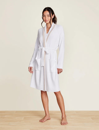 CozyChic Ultra Lite Tipped Ribbed Short Robe