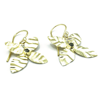 Cabo Flower Pyrite Earrings