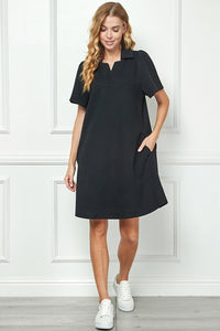 Collared Textured Dress