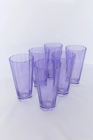 Lavender Estelle Sunday High Ball Glass