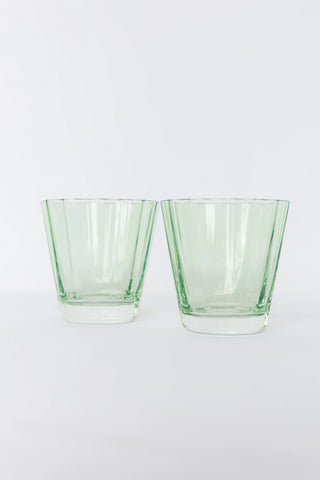 Mint Green Estelle Sunday Low Ball Glass