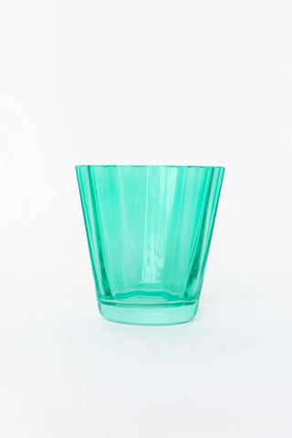 Kelly Green Estelle Sunday Low Ball Glass