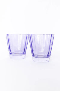 Lavender Estelle Sunday Low Ball Glass