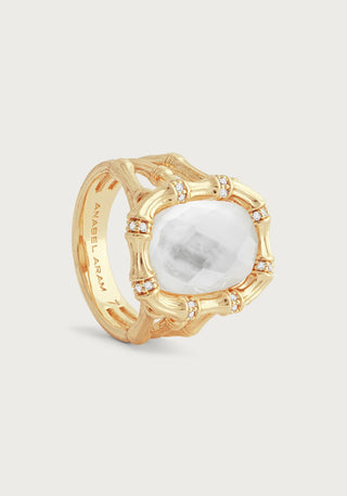 Bamboo with Stone Ring- Mother of Pearl