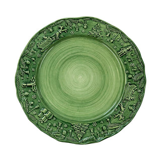 Fiabe di Natale Green Dinner Plate by VIETRI