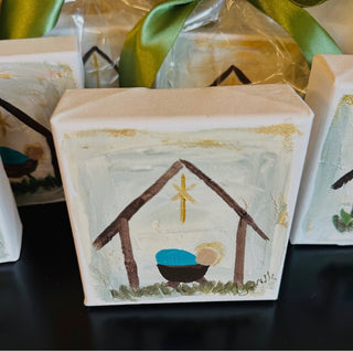Baby Jesus Canvas Block by Tracy Jarrells