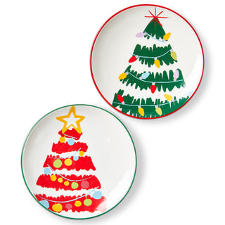 Groovy Trees Appetizer Plates