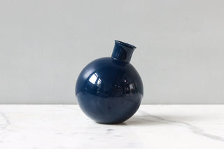 Navy Sphere Bud Vase