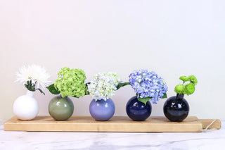 Navy Sphere Bud Vase