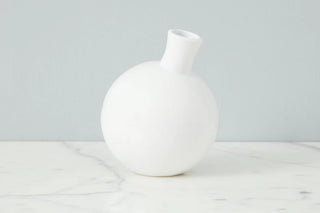 White Sphere Bud Vase