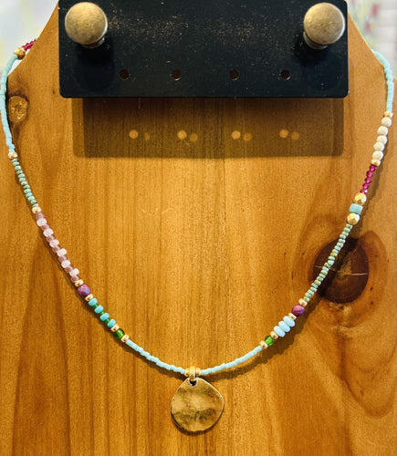 Disc with Multi colored beads