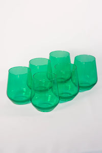 Kelly Green Estelle Stemless Wine Glass