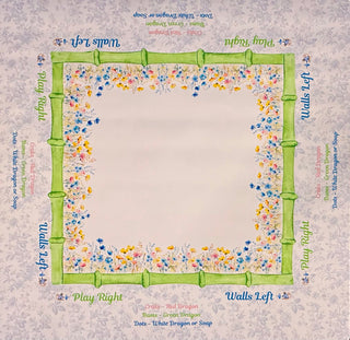 Wildflowers and Bamboo Mahjong Mat