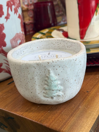 Christmas Handmade Pottery Candles - 14oz