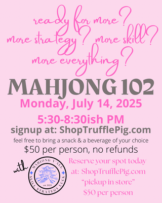 Mahjong 102 Class  July 14