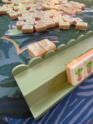 Scalloped Wooden Mahjong Racks