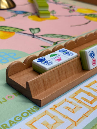 Scalloped Wooden Mahjong Racks