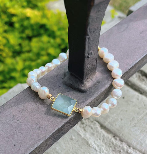 Pearl and Stone Bracelet