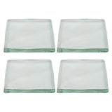 Square Slab Glass Coaster set of 4