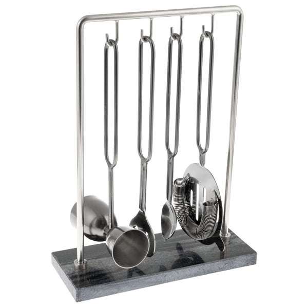 Midnight Bar Tools w/stand (set of 5)