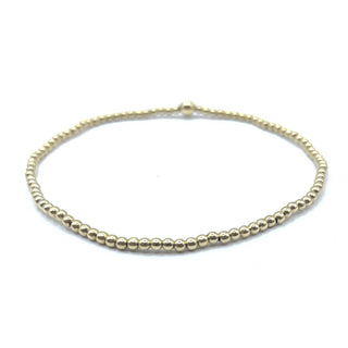 Karma 14k Gold Filled 2mm with Single 4mm Bead Bracelet