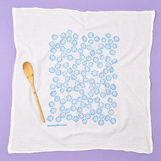 Kei & Molly Turquoise Daisies Dishtowel