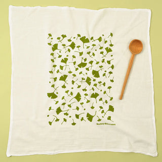 Kei & Molly Ginko Green Dishtowel