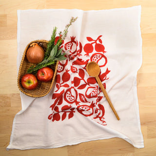 Kei & Molly Red Pomegranate Dishtowel