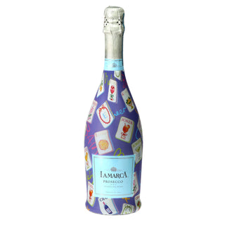Purple Mahjong Prosecco Bottle Wrap by Beau Bottles