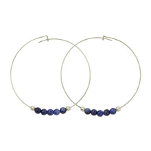 Multi Gemstone Hoop Earrings