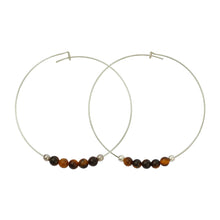 Multi Gemstone Hoop Earrings