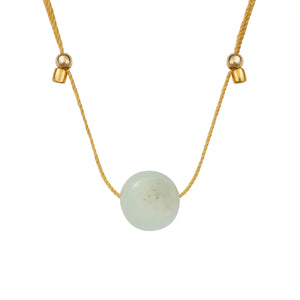 Crystal Ball Silk Slider Gemstone Necklace