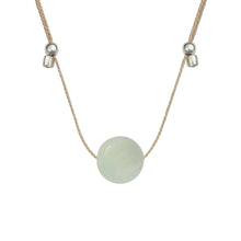 Crystal Ball Silk Slider Gemstone Necklace