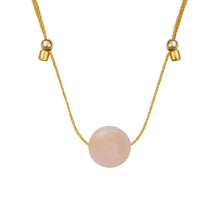 Crystal Ball Silk Slider Gemstone Necklace