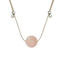 Crystal Ball Silk Slider Gemstone Necklace