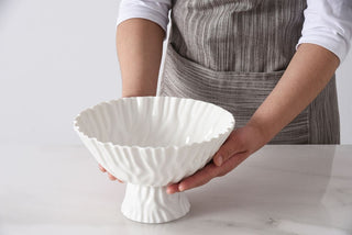 Mascali Bianca Medium Footed Bowl
