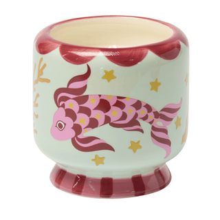 Paddywax A Dopo Koi hand-painted ceramic candle in Ocean Tide
