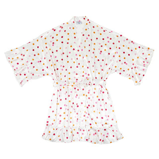 Ruffled Satin Robe