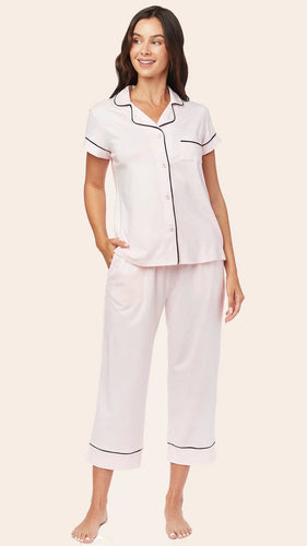 Pink Moment Pima Capri Pajama Set