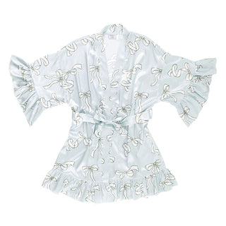 Ruffled Satin Robe