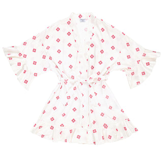 Ruffled Satin Robe