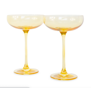 Yellow Estelle Colored Champagne Coupe