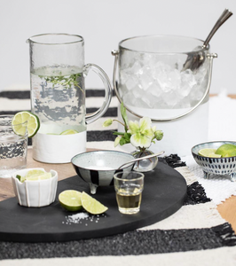 White Glass Ice Bucket