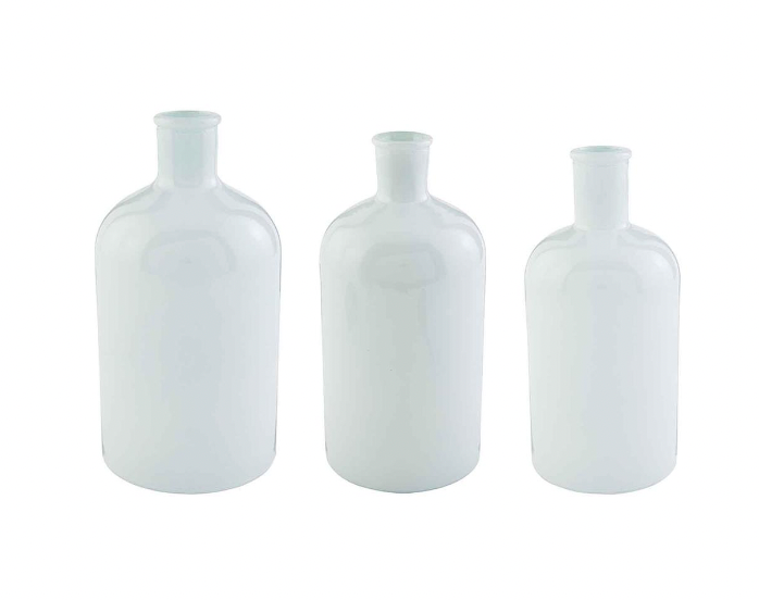 White Bottleneck Vase