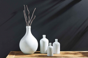 White Bottleneck Vase