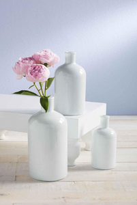 White Bottleneck Vase