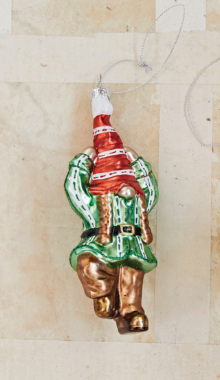 Hand Painted Mercury Glass Yoga Knome Ornament